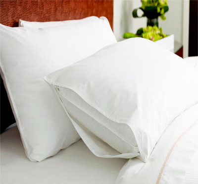 130T-233T funda de almohada de cama de hotel de algodón liso