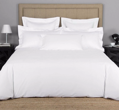 300T 60*40 173*120 100% algodón satén blanco hotel ropa de cama tela