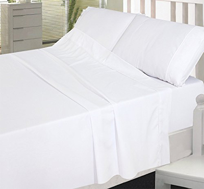 100% cotton white plain bed sheet for hotel
