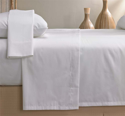 polycotton T250 sateen hotel flat sheet bed sheet