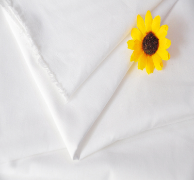 300T polycotton hotel white sateen beding set fabric