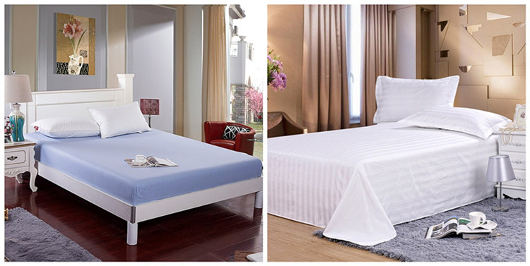 The difference between Flat sheet with fitted sheet