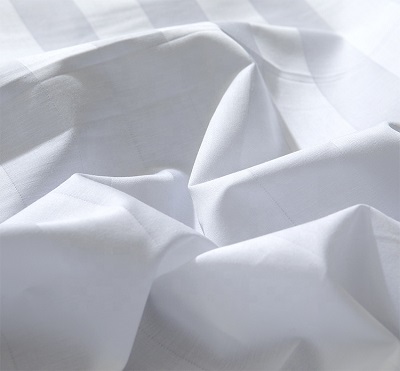 300T CVC80/20 60*40 173*120 hotel stripe sheeting bedding fabric